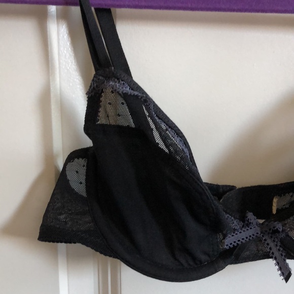 French Lacey bra with mauve fringe - Picture 10 of 10